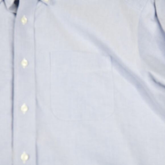 LL Bean Shirt Mens 16.5-34 Blue Button Down Long Sleeve Wronkle Resistant - Picture 4 of 7